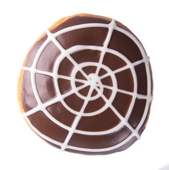 donut. halloween donut on a background