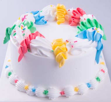 cake. ice cream cake with white background