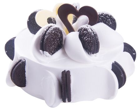 cake. ice cream cake with white background