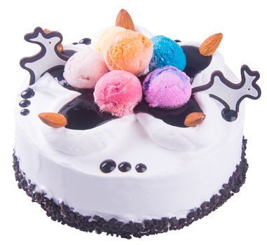 cake. ice cream cake with white background