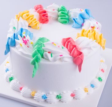 cake. ice cream cake with white background