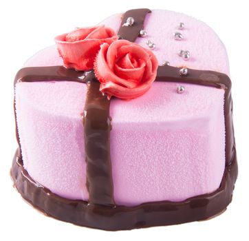 cake, strawberry Ice-cream cake on background