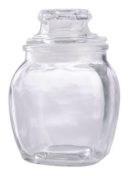 jar. crystal jar on background.