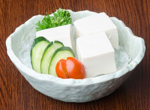 japanese cuisine. tofu on background