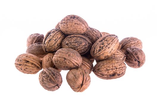 nut. walnut on the background.