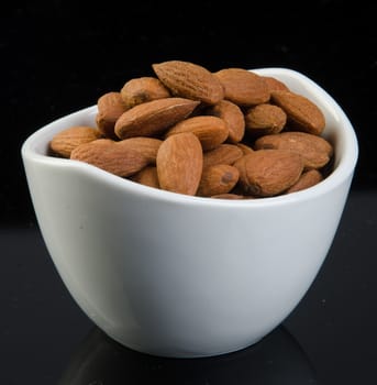 almond, almond on a background.