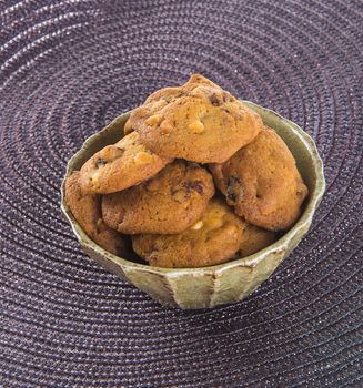 cookies. Chocolate chips cookies on background