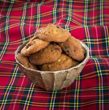 cookies. Chocolate chips cookies on background