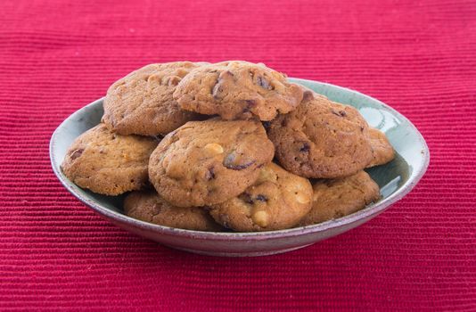 cookies. Chocolate chips cookies on background