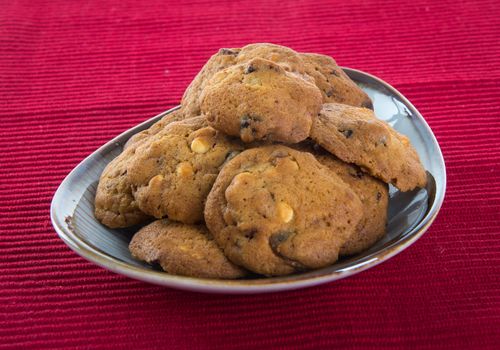 cookies. Chocolate chips cookies on background