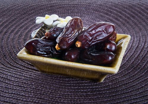 Dates, Dried dates on a background.