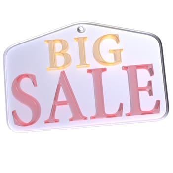 High Quality Big Sale product badge isolated on white.