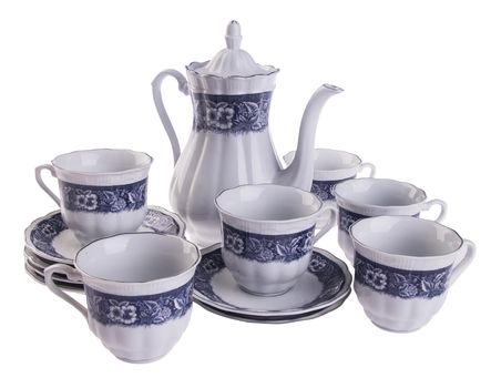 tea sets. tea sets on background