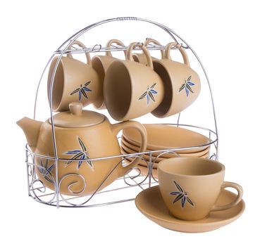 tea sets. tea sets on background