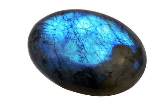 labradorite is a gem used in a alternative medicine, isolated on white