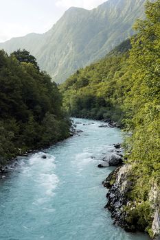 Slovenia near the italian border.. this is river So��a.