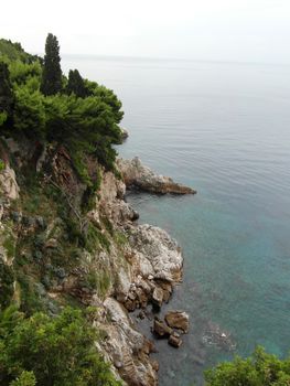 Rock under the Adriatic sea in Croatia