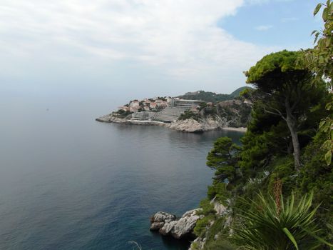 Sky, clouds, mountain and water of Adriatic sea