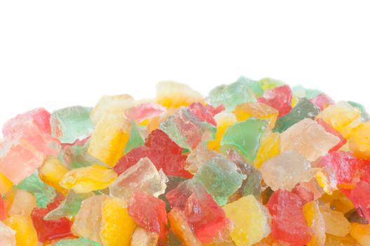 beautiful background of colored candied fruit