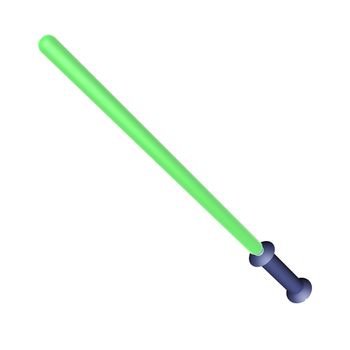 Laser sword isolated over white, 3d render