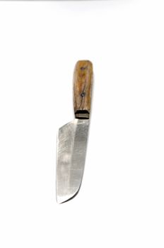 old used knife on a white background