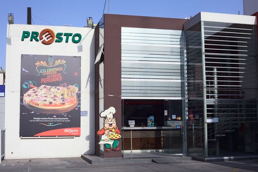 AREQUIPA, PERU - SEPTEMBER 7, 2014: Presto pizzeria on Ejercito avenue on September 7, 2014 in Arequipa, Peru 