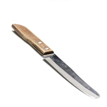 old used knife on a white background