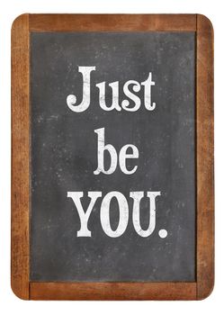 just be you advice on an isolated vintage slate blackboard