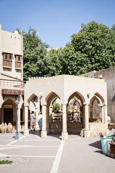 Shops market of Nizwa on a sunny day, Oman