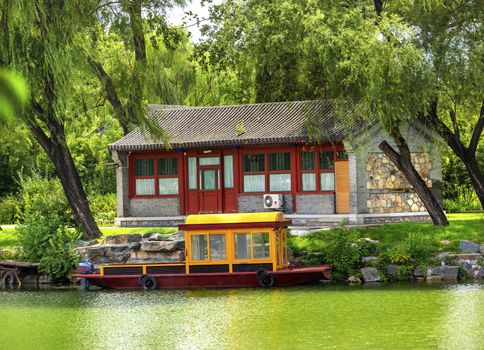 Boat Building Canal Summer Palace Beijing China