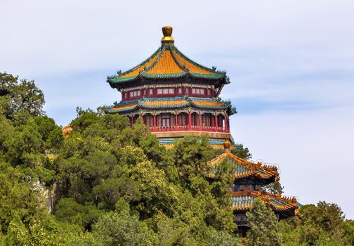Longevity Hill Tower of the Fragrance of the Buddha Pagoda Summer Palace Beijing China