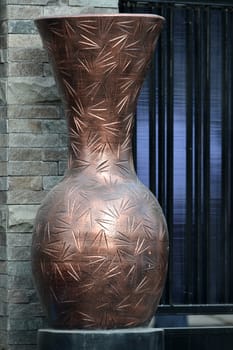 vase made from clay that used for house exterior decoration
