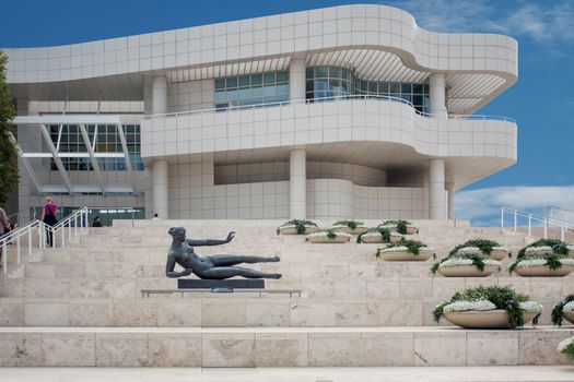 LOS ANGELES, USA - JUNE 4, 2009: The Getty Center museum in Los Angeles California USA was designed by architect Richard Meier in 1997