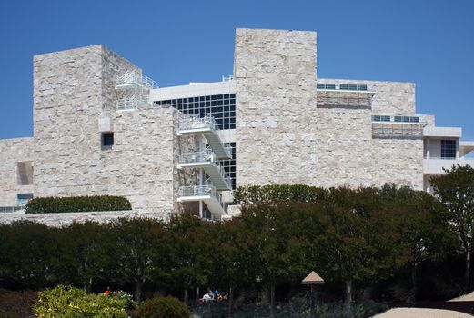 LOS ANGELES, USA - JUNE 4, 2009: The Getty Center museum in Los Angeles California USA was designed by architect Richard Meier in 1997