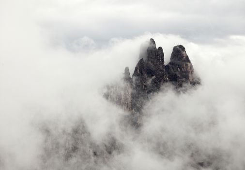 High mountain cliffs in the Dolomites