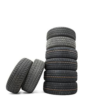 A set of new winter tyres