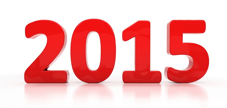 3D graphics: the new 2015 year. Figures shiny, there is a light shadow