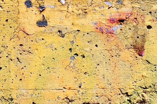 texture of the old painted concrete