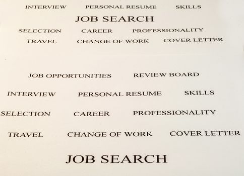 conceptual background of job search white and black