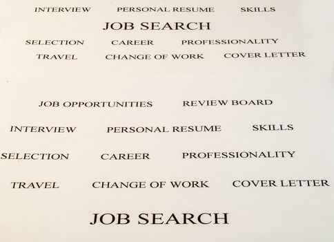 conceptual background of job search white and black