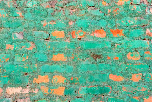 Green brick wall texture