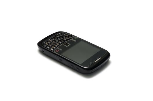 old mobile phone on a white background