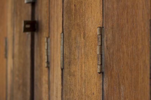 vintage brown wooden door close-up