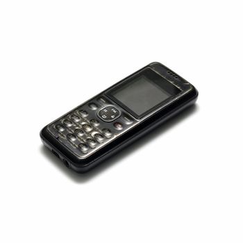 old mobile phone on a white background