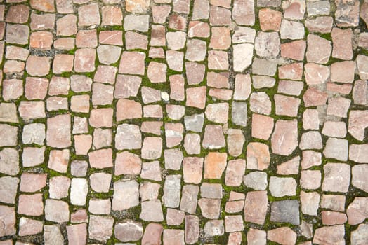 The road was paved with stone