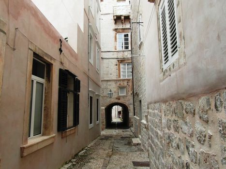 Narrow street in the Old Town of Dubrovnik