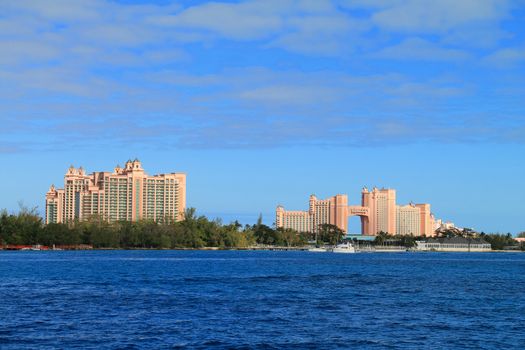 Bahamas pier landscape in Nassau city , Caribbean