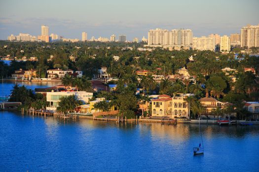 Bahamas pier landscape in Nassau city , Caribbean