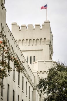 The old Citadel capus buildings in Charleston south carolina