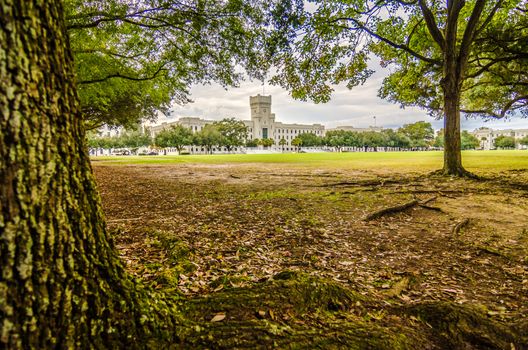 The old Citadel capus buildings in Charleston south carolina